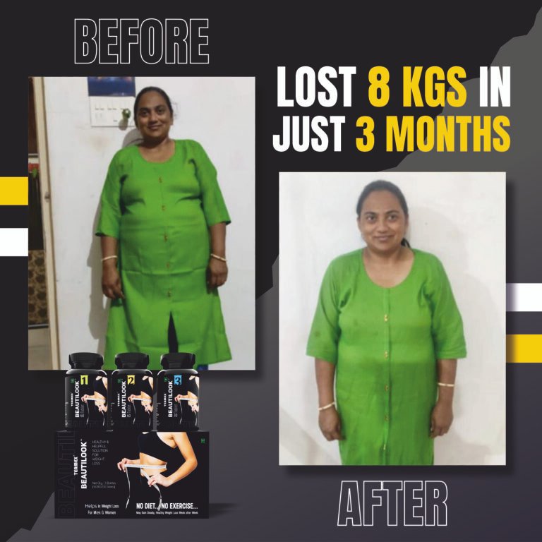 8 Kg Weight loss in just 3 Month with beautilook ayurvedic weight loss product